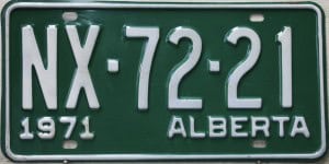 NX 72 21 - Alberta- 1971
