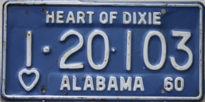 1 20 103 Pair - Alabama - 1960