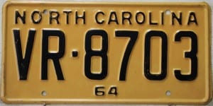 VR 8703 - North Carolina - 1964