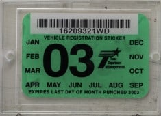 2003 Window Sticker - Texas
