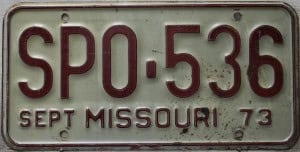 SP0 536 Pair - Missouri - 1973