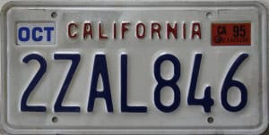 2ZAL846 - California - 1995