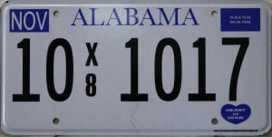 10 X8 1017 - Alabama