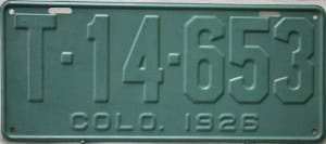 T 14 653 - Colorado - 1926