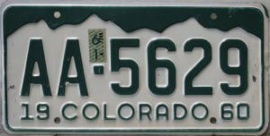 AA 5629 Pair - Colorado - 1961