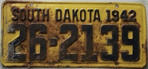 26 2139 Pair - South Dakota - 1942